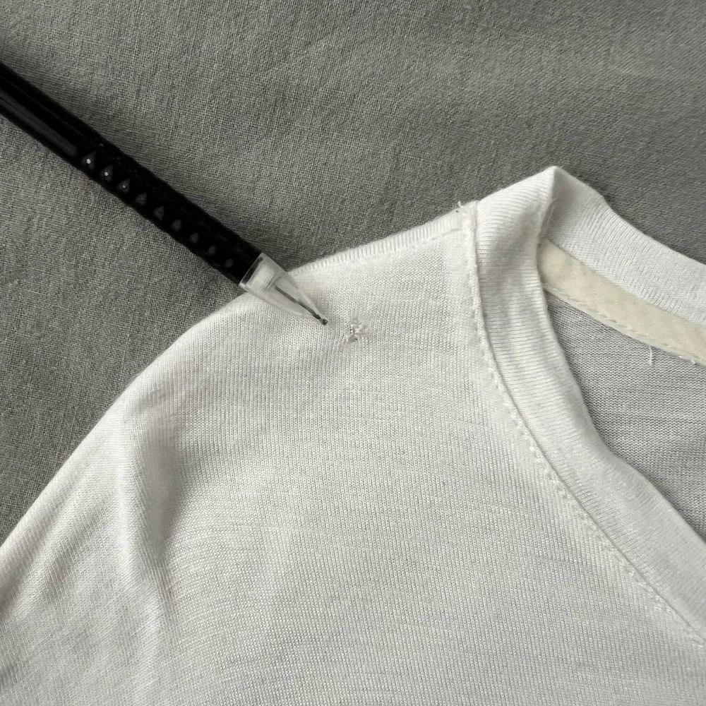 🫶🏼🤘🏼✌🏼 Donated 2 Womens Charity Vince Long Sleeve Crewneck White T-Shirt Top M - Picture 16 of 16